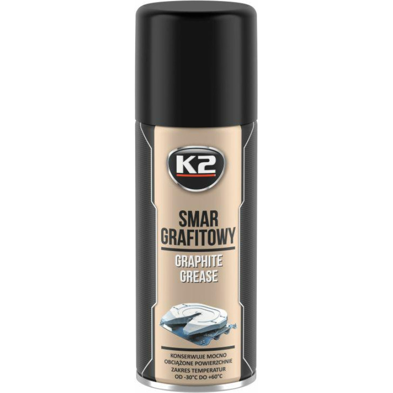 K2 SMAR GRAFITOWY 400ML DO POWIERZCHNI PRACUJĄCYCH POD DUŻYM OBCIĄŻENIEM