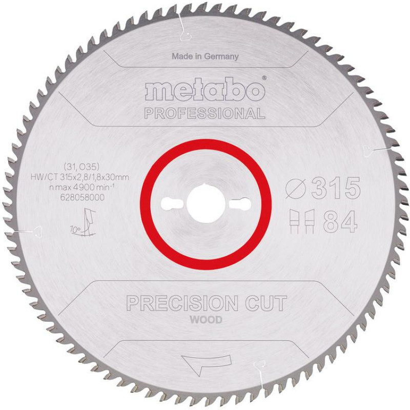 Mbg - Piotr Kiźliński METABO PIŁA TARCZOWA HW/CT 315x30x84z    PRECISION CUT WOOD PROFESSIONAL