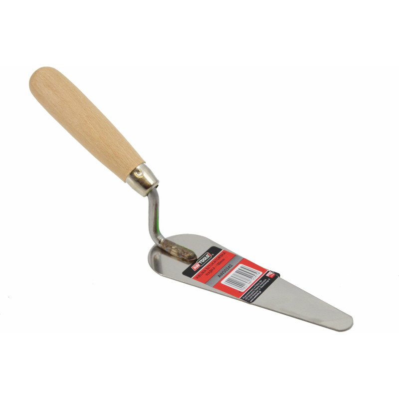 Awtools AW STAINLESS STEEL CATS TONGUE NARROW TROWEL 160mm/ WOODEN HANDLE