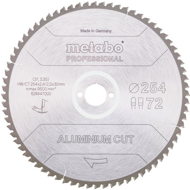 Metabo PIŁA TARCZOWA FZ/TZ 254x30x72z    ALUMINIUM CUT PROFESSIONAL