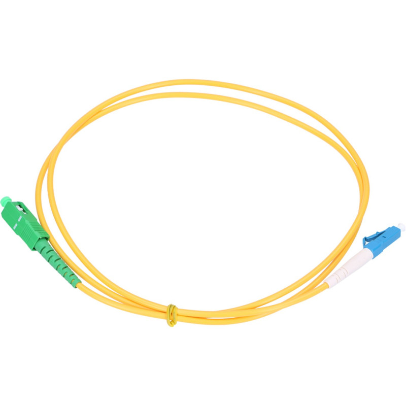 Extralink SC/APC-LC/UPC | Patchcord | Single Mode, Simplex, G657A, 3mm, 2m