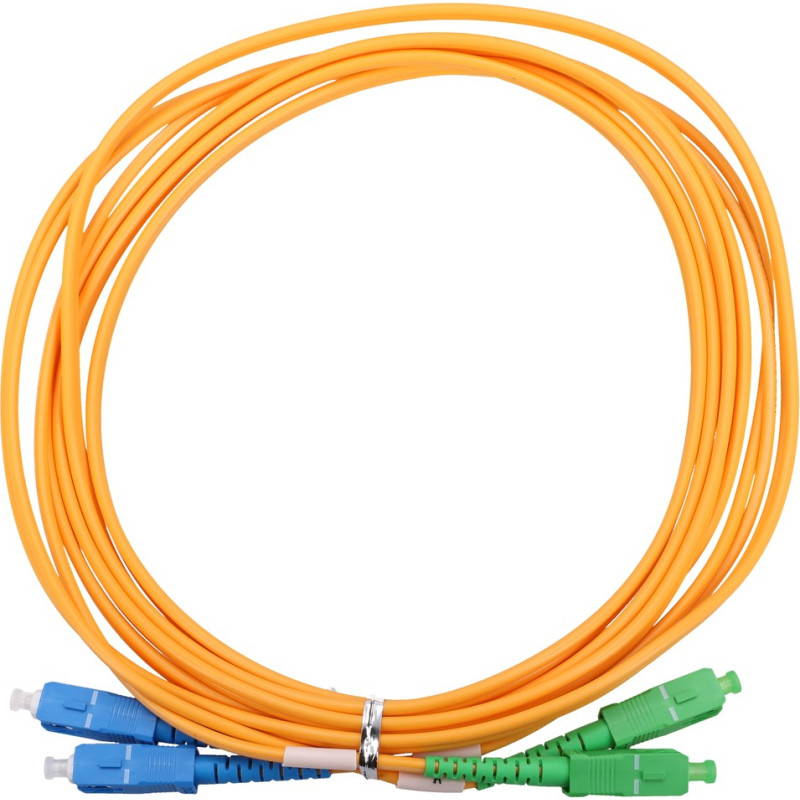 Extralink SC/APC-SC/UPC | Patchcord | Single mode, Duplex, G652D, 3mm, 15m