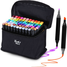 Extralink | Alcohol marker set | 80 colors, dual tips