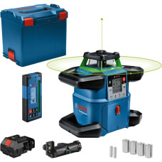 Bosch cordless rotating laser GRL 650 CVHG Professional, 18 volts (blue, without battery and charger, green laser line, in L-BOXX)