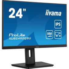 Iiyama ProLite XUB2492QSU-B1, LED monitor - 23.8 - black (matt), WQHD, IPS, AMD Free-Sync, 100Hz panel