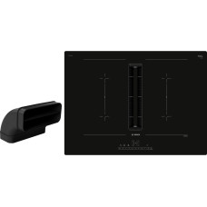 Bosch Set PVQ711GA7 (PVQ711F15E + HEZ9VDSB2), independent hob (black, 70 cm, with integrated extractor hood)