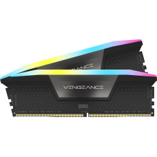 Corsair DDR5 32GB - 7200 - CL - 34 - Dual-Kit - DIMM, CMH32GX5M2X7200C34, Vengeance RGB, XMP, black