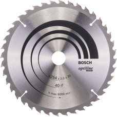 Bosch circular saw blade Optiline Wood, 254mm, 40Z (bore 30mm, for mitre saws)