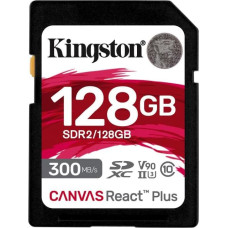 Kingston Memory card SD 128GB Canvas React Plus 300/260 UHS-II U3