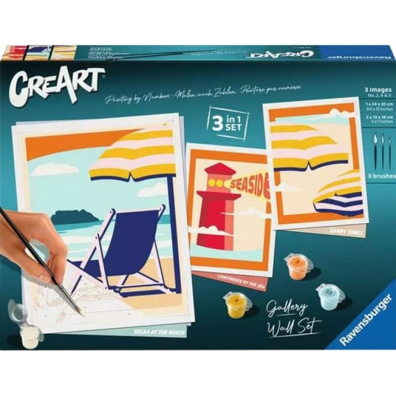 Ravensburger CreArt Gallery Wall Set - At the Beach, Painting