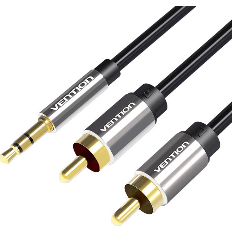 Vention Cable Audio 2xRCA to 3.5mm Vention BCFBF 1m (black)