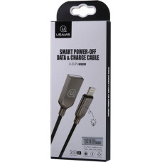 Usams USB cable Usams USB-A - Lightning 1.9 m Black (IPYSUSB201)