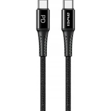 Awei Kabel USB Awei USB-C - USB-C 1 m Czarny (CL-111T)