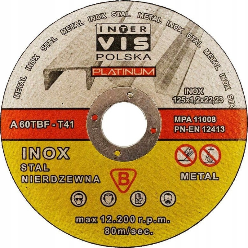 Silver TARCZA DO CIĘCIA METALU 125 x 1,2 x 22,2mm PROFI