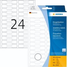 Herma Jewellery Labels 10x49 25 Sheets 111x170 600 pcs. 2510