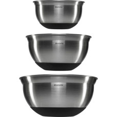 Brabantia Mixing Bowl Set steel matt black,    1, 1.6 & 3 litre