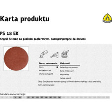 Klingspor KRĄŻEK ŚCIERNY SAMOPRZYCZEPNY 150mm  PS18EK gr. 80 /50szt.