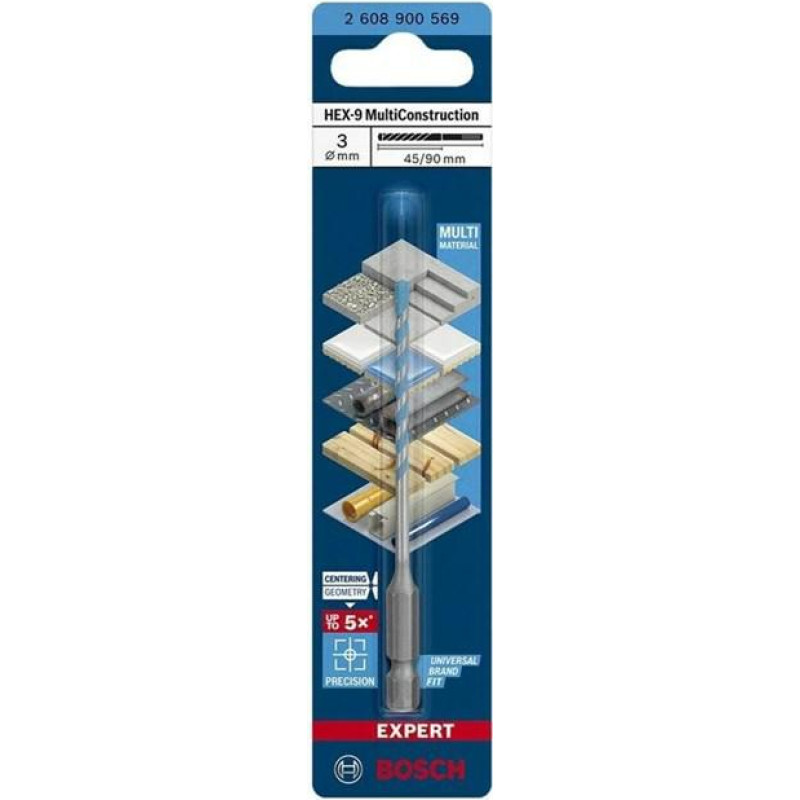 Bosch HEX-9 MULTI CONSTRUCTION 3 X 45 X 90MM DRILL BIT