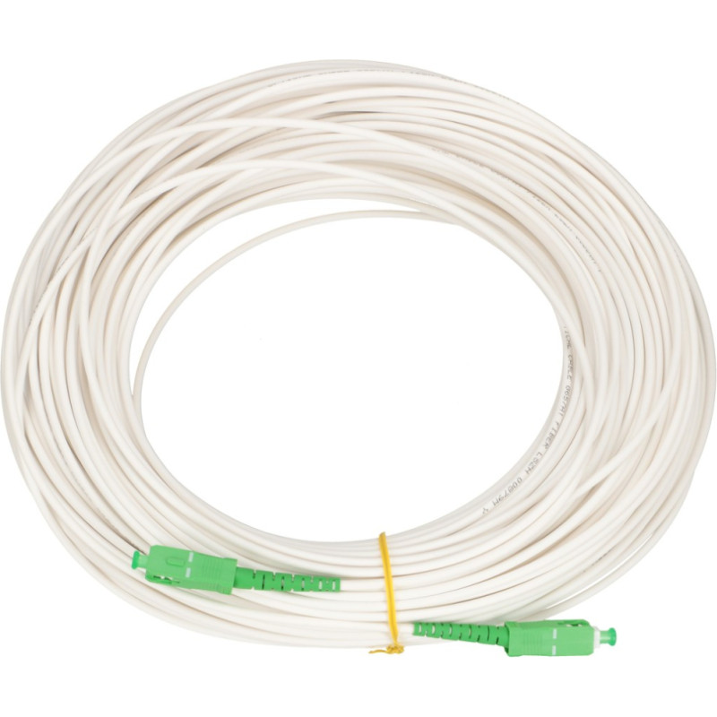 Extralink SC/APC-SC/APC | Patchcord | LSZH, Single mode, Simplex, G.657A1, 3mm, 30m, white