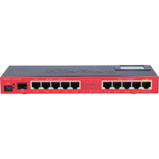 Mikrotik RB2011UiAS-IN | Router | 5x RJ45 100Mb/s, 5x RJ45 1000Mb/s, 1x SFP, 1x USB, LCD