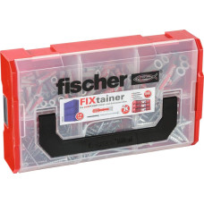 Fischer FIXtainer -DUOPOWER plus screw - dowel - light gray / red - 210 pieces