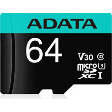 Adata MEMORY MICRO SDXC 64GB W/ADAP./AUSDX64GUI3V30SA2-RA1 ADATA