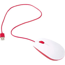 Raspberry Pi Foundation Official Raspberry Pi Mouse (White/Red)