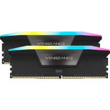 Corsair DDR5 - 32GB - 6000 - CL - 36 (2x 16 GB) dual kit, RAM (black, CMH32GX5M2E6000C36, Vengeance RGB, INTEL XMP)