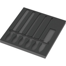 Wera 9883 foam insert for PFERD files set 1, empty (black/grey, for Tool Rebel workshop trolley)