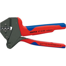 Knipex Crimping system pliers 97 43 66 EVO, crimping pliers (red/blue, for MC4 EVO 2 solar connectors)