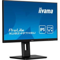 Iiyama ProLite XUB2497HSU-B2, LED monitor - 23.8 - black (matt), FullHD, IPS, USB hub, 100Hz panel