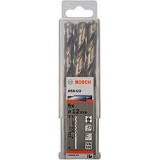 Bosch Metal twist drill HSS-Co, DIN 338,  12.0mm (5 pieces, working length 101mm)