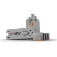 Lindy USB PORT BLOCKER 4PACK/ORANGE 40453 LINDY