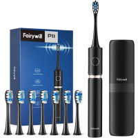 Fairywill Sonic toothbrush with head set and case FairyWill FW-P11 (Black)