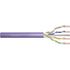 Digitus Installation cable DIGITUS cat.6, U/UTP, Dca, wire, AWG 23/1, LSOH, 100m, purple, coated