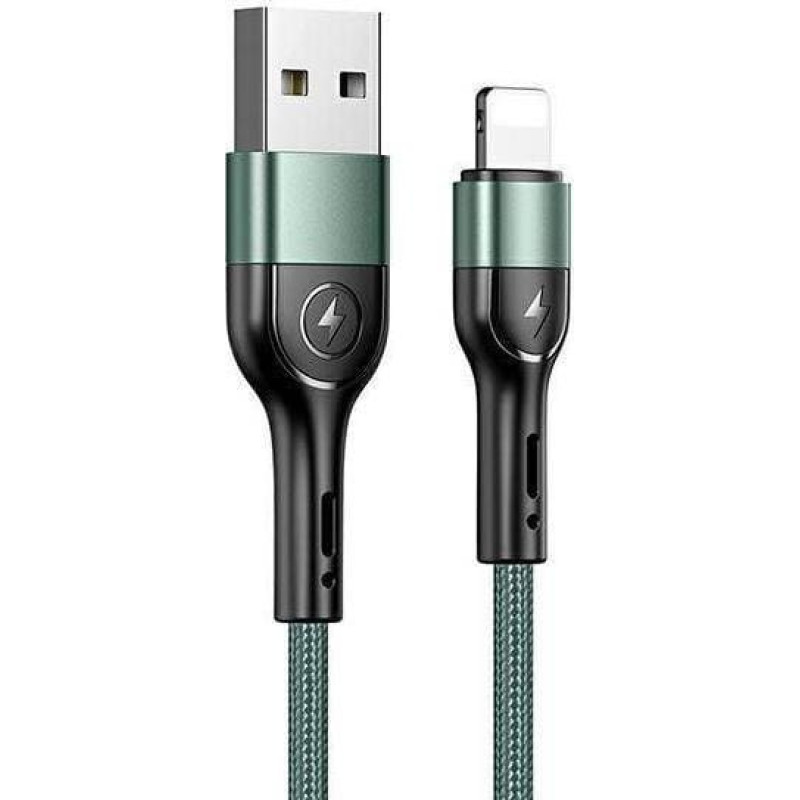 Usams USB cable Usams USB-A - Lightning 1 m Green (6958444945248)
