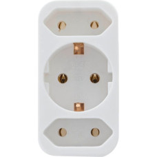 REV transition plug 2-fold + 1 Safety contact white