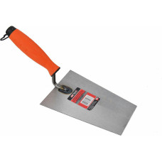 Awtools AW GROUND STEEL TRAPEZOID BUCKET TROWEL 180mm/ RUBBER HANDLE