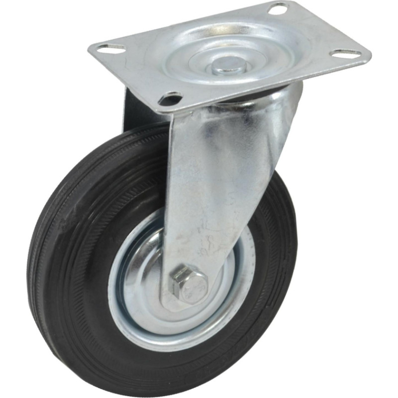 Awtools AW TROLLEY SWIVEL WHEEL WITH RUBBER TYRE 200mm