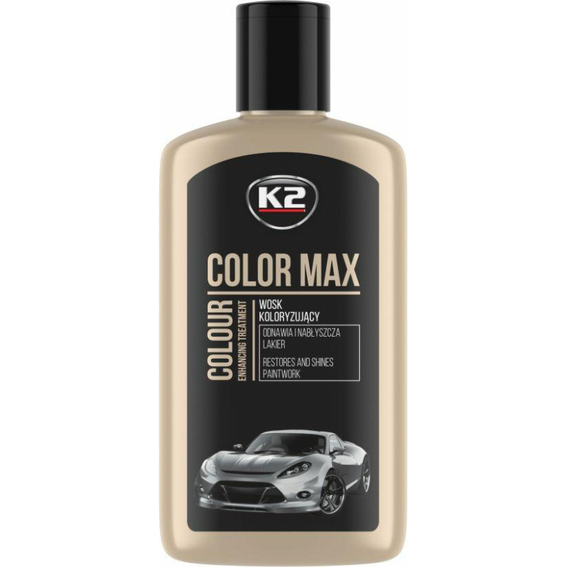 K2 WOSK KOLORYZUJĄCY NABŁYSZCZA I CHRONI COLOR MAX 250 CZARNY 250ML