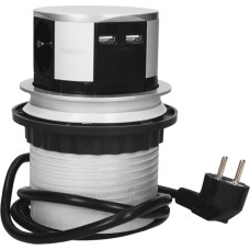Orno GNIAZDO MEBL 3x2P+Z USB WYS Z BLATU