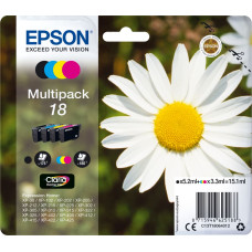 Epson Daisy C13T18064012 tintes kārtridžs 1 pcs Oriģināls Standarta produktivitāte Melns, Tirkīzzils, Fuksīns, Dzeltens