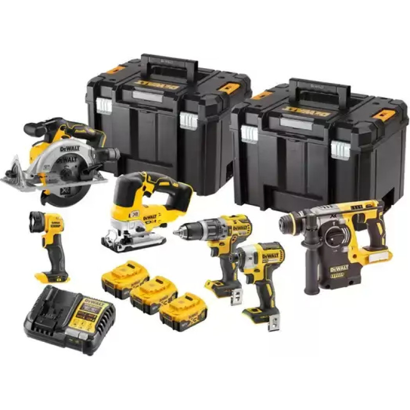 Dewalt ZESTAW COMBO 18V DCK755P3T (DCD796 + DCF887 + DCS570 + DCS334 + DCS355 + DCH273 + DCG405) 3x5