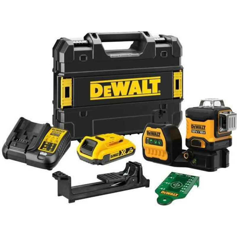 Dewalt .LASER LINIOWY 12/18V ZIELONY 1x2,0Ah DCE089D1G18