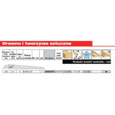 Milwaukee BRZESZCZOT DO PIŁY SZABLASTEJ 230mm BIMETAL 5szt. DREWNO / PCV.