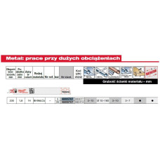 Milwaukee BRZESZCZOT DO PIŁY SZABLASTEJ 230/1,8mm 5szt. METAL (CIENKI) (5) METAL ICE EDGE