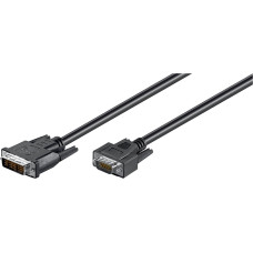 Goobay DVI-I ->VGA black 2m, Cable black