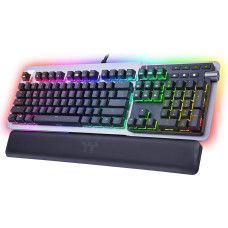 Thermaltake DE layout - Thermaltake ARGENT K5 RGB, gaming keyboard (titanium/black, Cherry MX RGB Speed Silver)