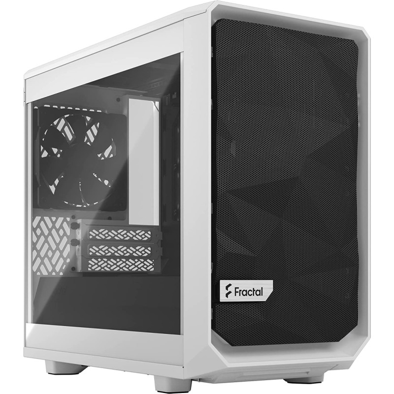 Fractal Design Meshify 2 Nano White TG clear tint, tower case (white, Tempered Glass)