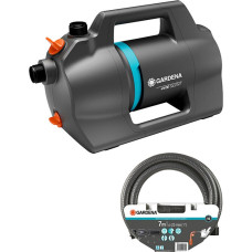 Gardena Garden Pump 4100 Silent, suction hose set (dark grey/turquoise, 550 watts, model 2023)